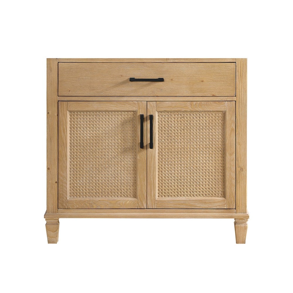 ALTAIR 560036-CAB-WF-NM SOLANA 35 1/4 INCH SINGLE SINK BATHROOM VANITY CABINET ONLY IN WEATHERED FIR