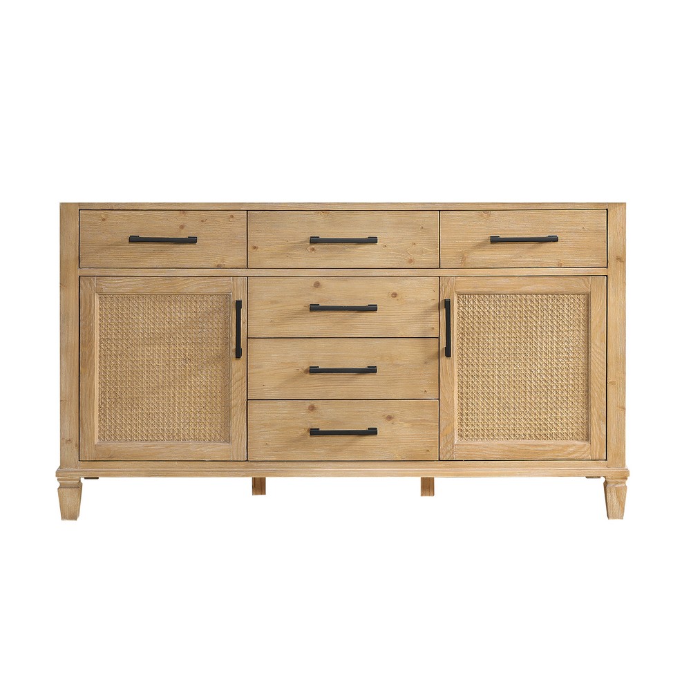 ALTAIR 560060-CAB-WF-NM SOLANA 59 1/4 INCH DOUBLE SINK BATHROOM VANITY CABINET ONLY IN WEATHERED FIR
