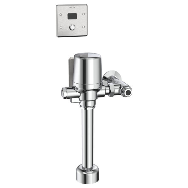 DELTA 81T201-48-WMSHWA COMMERCIAL 1 1/2 INCH TOP SPUD ELECTRONIC FLUSH VALVE WITH FACTORY SET 1.27 GPF - CHROME