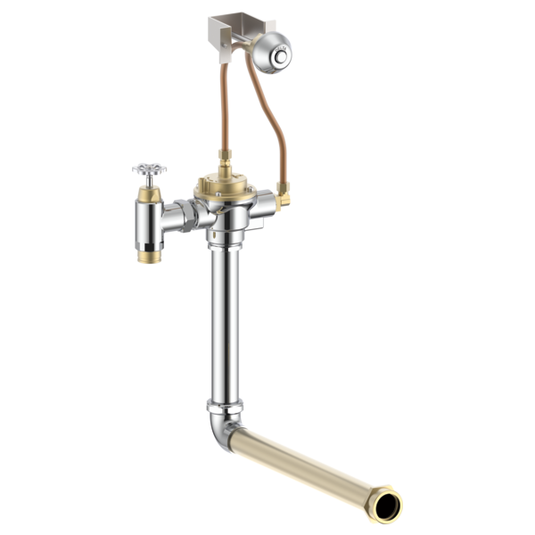 DELTA 83T000 COMMERCIAL 1 1/2 INCH REAR SPUD PRISON WATER CLOSET MANUAL FLUSH VALVE WITH FACTORY SET 1.6 GPF - CHROME