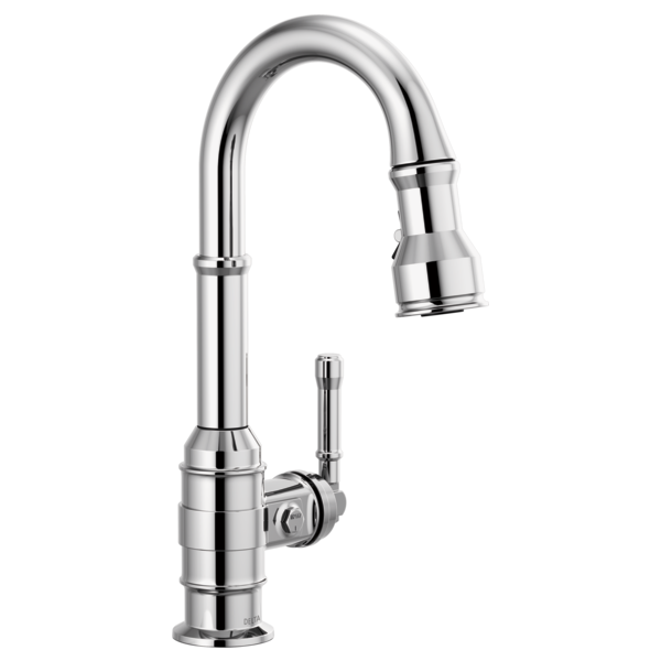 DELTA 9990-DST BRODERICK 14 5/8 INCH SINGLE HOLE DECK MOUNT PULL-DOWN BAR AND PREP FAUCET WITH LEVER HANDLE