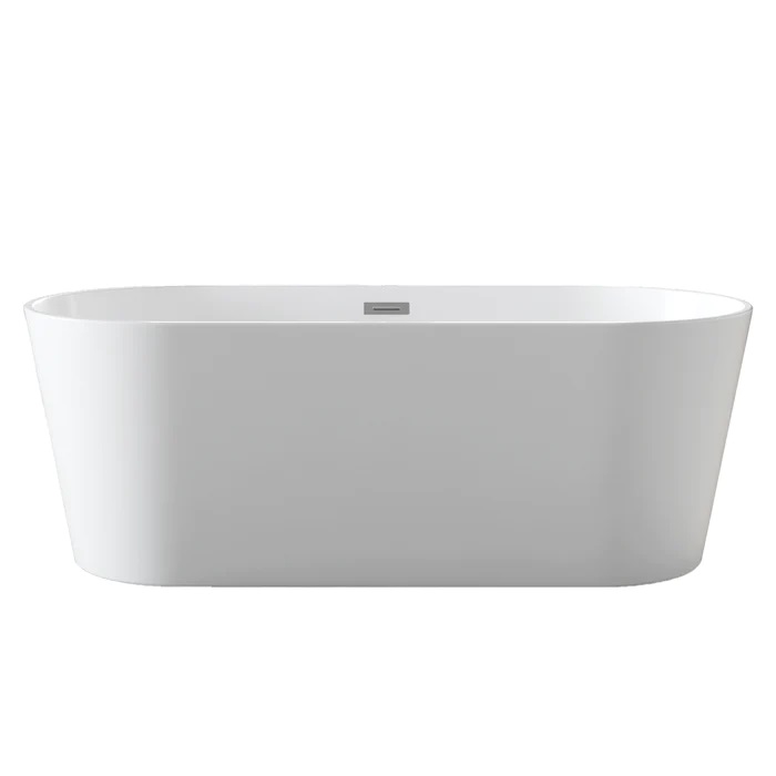 BARCLAY ATOVN67EIG PATRICK 67 INCH ACRYLIC FREESTANDING OVAL SOAKER BATHTUB WITH INTEGRAL DRAIN AND OVERFLOW