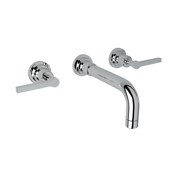 ROHL A2207LMTO-2 LOMBARDIA 2 7/8 INCH THREE HOLES WALL MOUNT WIDESPREAD BATHROOM FAUCET WITH LEVER HANDLES