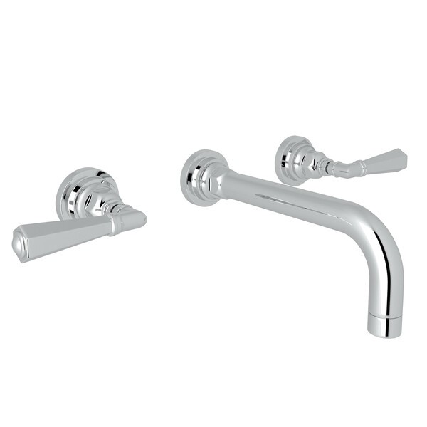 ROHL A2307LMTO-2 SAN GIOVANNI 2 7/8 INCH THREE HOLES WALL MOUNT WIDESPREAD BATHROOM FAUCET WITH LEVERS HANDLES