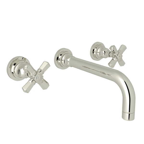 ROHL A2307XMTO-2 SAN GIOVANNI 2 7/8 INCH THREE HOLES WALL MOUNT WIDESPREAD BATHROOM FAUCET WITH CROSS HANDLES