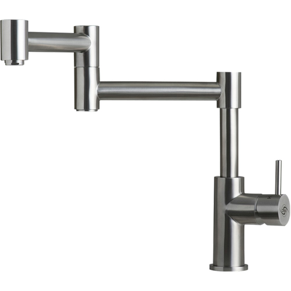 DAX DAX-006-01 12 3/4 INCH STAINLESS STEEL KITCHEN FAUCET IN BRUSHED STAINLESS STEEL