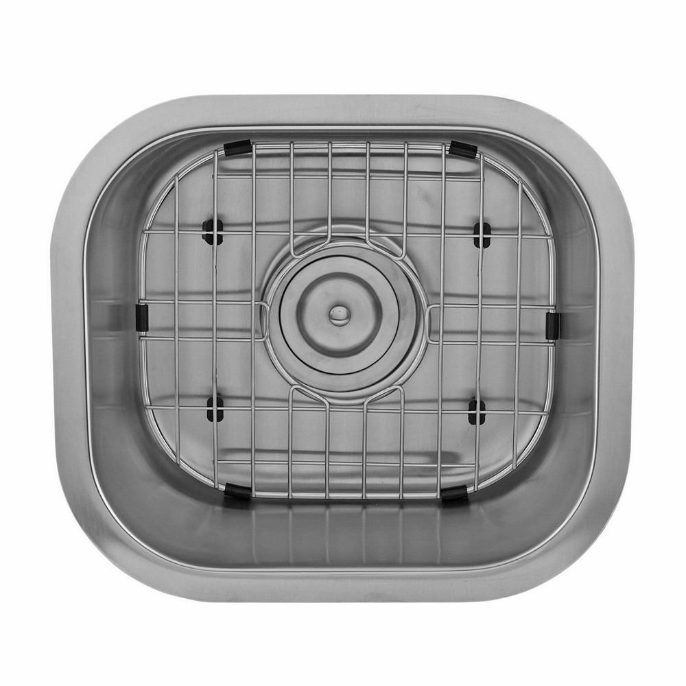 DAX DAX-1214 14 1/2 INCH STAINLESS STEEL SINGLE BOWL UNDERMOUNT KITCHEN SINK IN BRUSHED STAINLESS STEEL