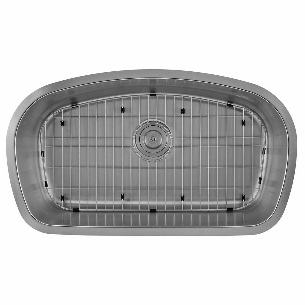 DAX DAX-3319 32 1/2 INCH STAINLESS STEEL SINGLE BOWL UNDERMOUNT KITCHEN SINK IN BRUSHED STAINLESS STEEL