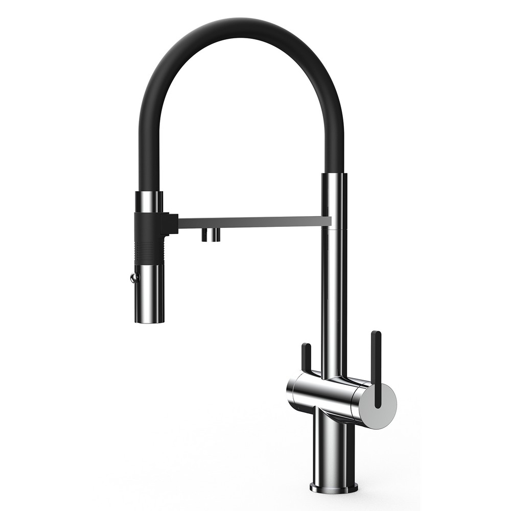 DAX DAX-8020094 19 5/8 INCH BRASS DUAL FUNCTION PULL OUT AND FILTER WATER KITCHEN FAUCET