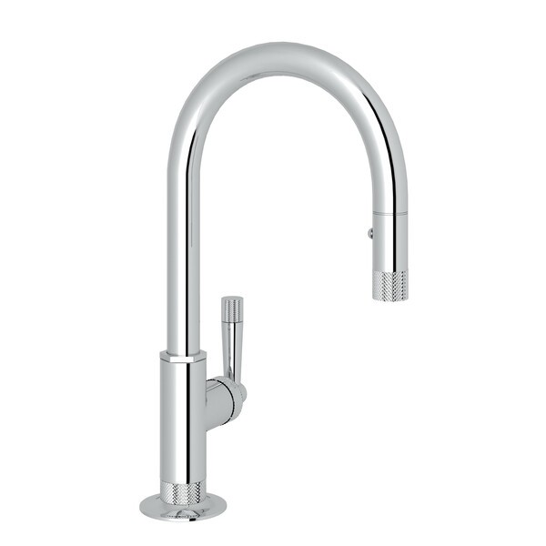 ROHL MB7930SLM-2 GRACELINE 13 5/8 INCH SINGLE HOLE PULL-DOWN BAR AND FOOD PREP FAUCET WITH METAL LEVER HANDLE