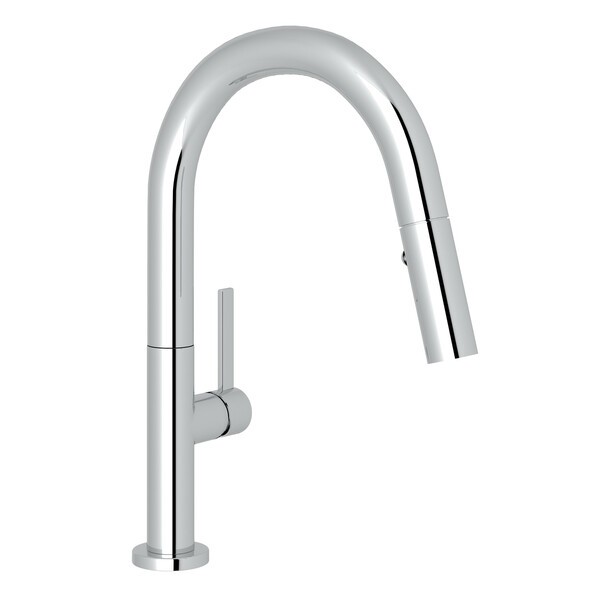 ROHL R7581SLM-2 LUX 13 1/4 INCH SINGLE HOLE PULL-DOWN BAR AND FOOD PREP FAUCET WITH METAL LEVER HANDLE