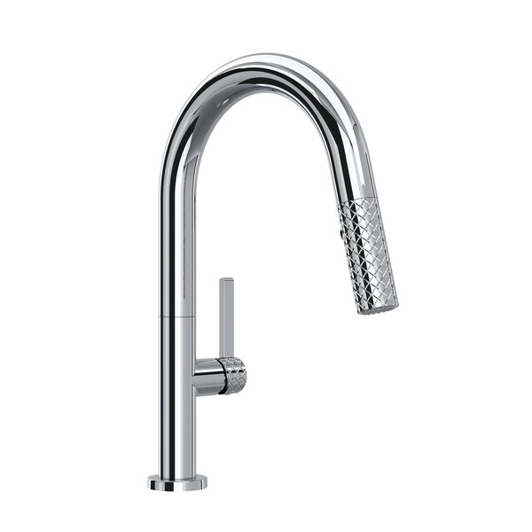 ROHL TE65D1LM TENERIFE 13 1/4 INCH SINGLE HOLE PULL-DOWN BAR AND FOOD PREP KITCHEN FAUCET WITH C-SPOUT