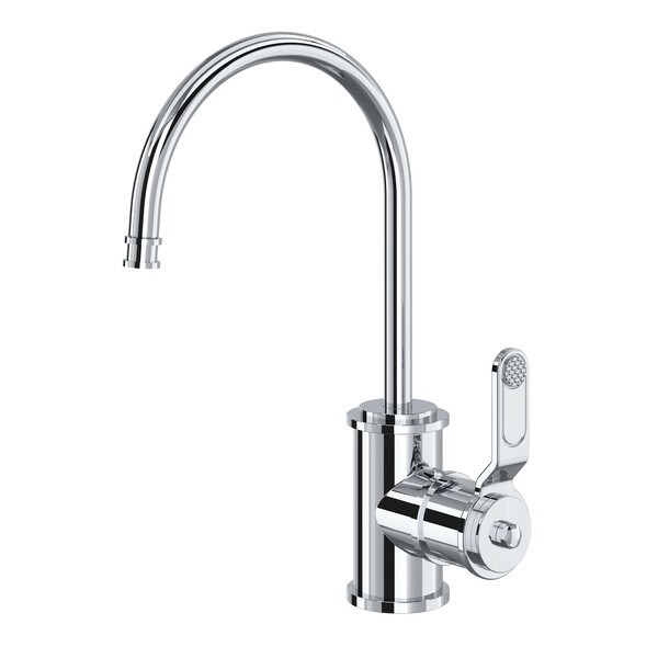 ROHL U.1633HT-2 ARMSTRONG 10 INCH SINGLE HOLE DECK MOUNT TRANSITIONAL FILTER KITCHEN FAUCET WITH METAL LEVER HANDLE