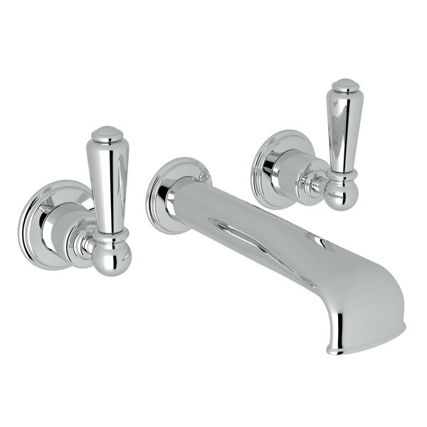 ROHL U.3580L/TO EDWARDIAN WALL MOUNT THREE HOLES TUB FILLER WITH METAL LEVER HANDLE