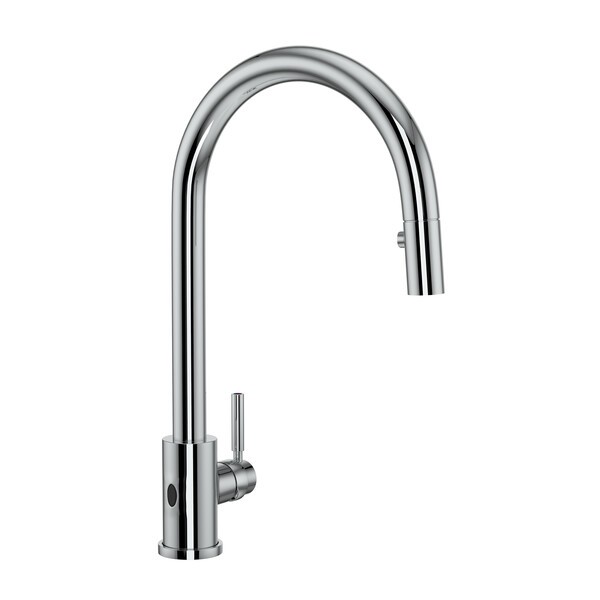 ROHL U.4034LS HOLBORN 16 3/4 INCH SINGLE HOLE DECK MOUNT TRANSITIONAL PULLDOWN TOUCHLESS KITCHEN FAUCET WITH METAL LEVER HANDLE