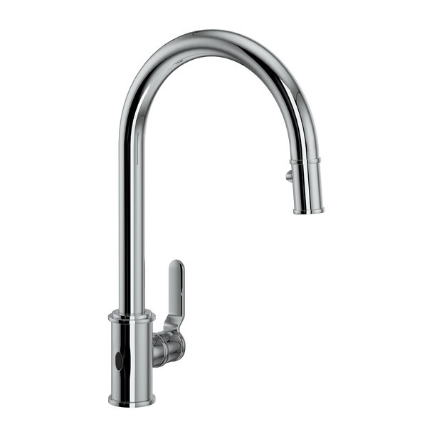 ROHL U.4534HT ARMSTRONG 16 3/4 INCH SINGLE HOLE DECK MOUNT TRANSITIONAL PULLDOWN TOUCHLESS KITCHEN FAUCET WITH METAL LEVER HANDLE