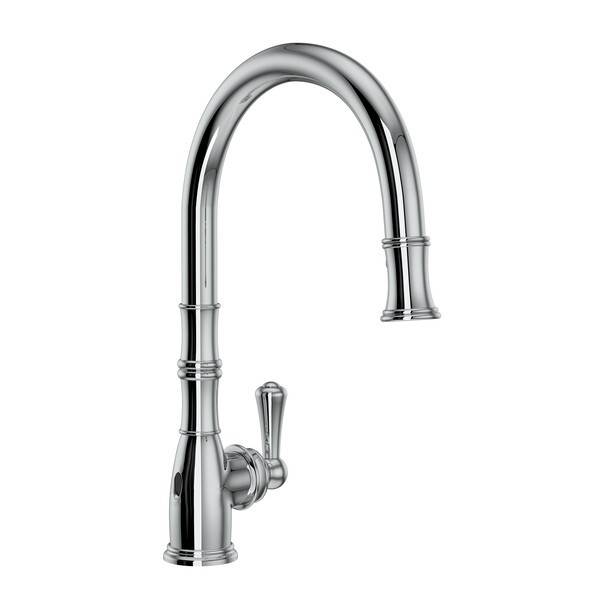 ROHL U.4734 GEORGIAN ERA 16 INCH SINGLE HOLE PULL-DOWN TOUCHLESS FAUCET WITH METAL LEVER HANDLE
