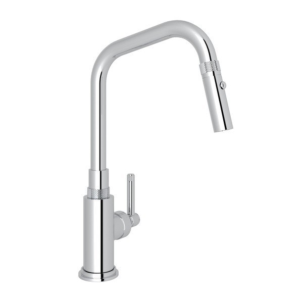 ROHL A3431IL-2 CAMPO 16 1/4 INCH SINGLE HOLE SIDE LEVER PULLDOWN FAUCET WITH INDUSTRIAL METAL HANDLE