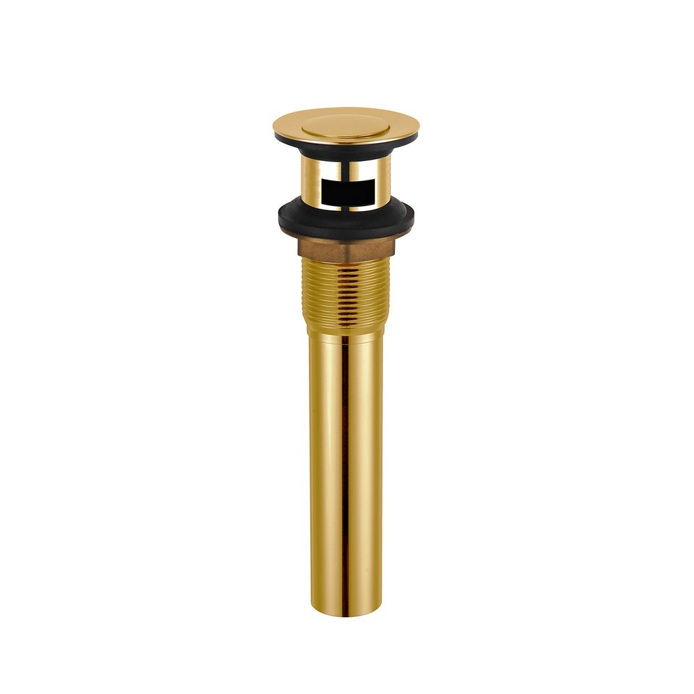 DAX DAX-82019-BG 2 5/8 INCH BRASS ROUND VANITY SINK POP-UP DRAIN WITH OVERFLOW IN BRUSHED GOLD