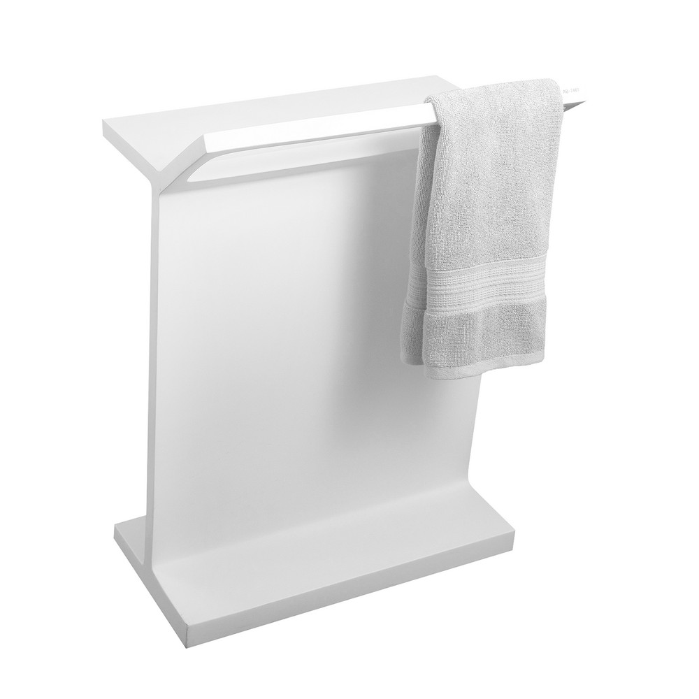 DAX DAX-AB-7461 19 3/4 INCH SOLID SURFACE TOWEL HANGER IN WHITE