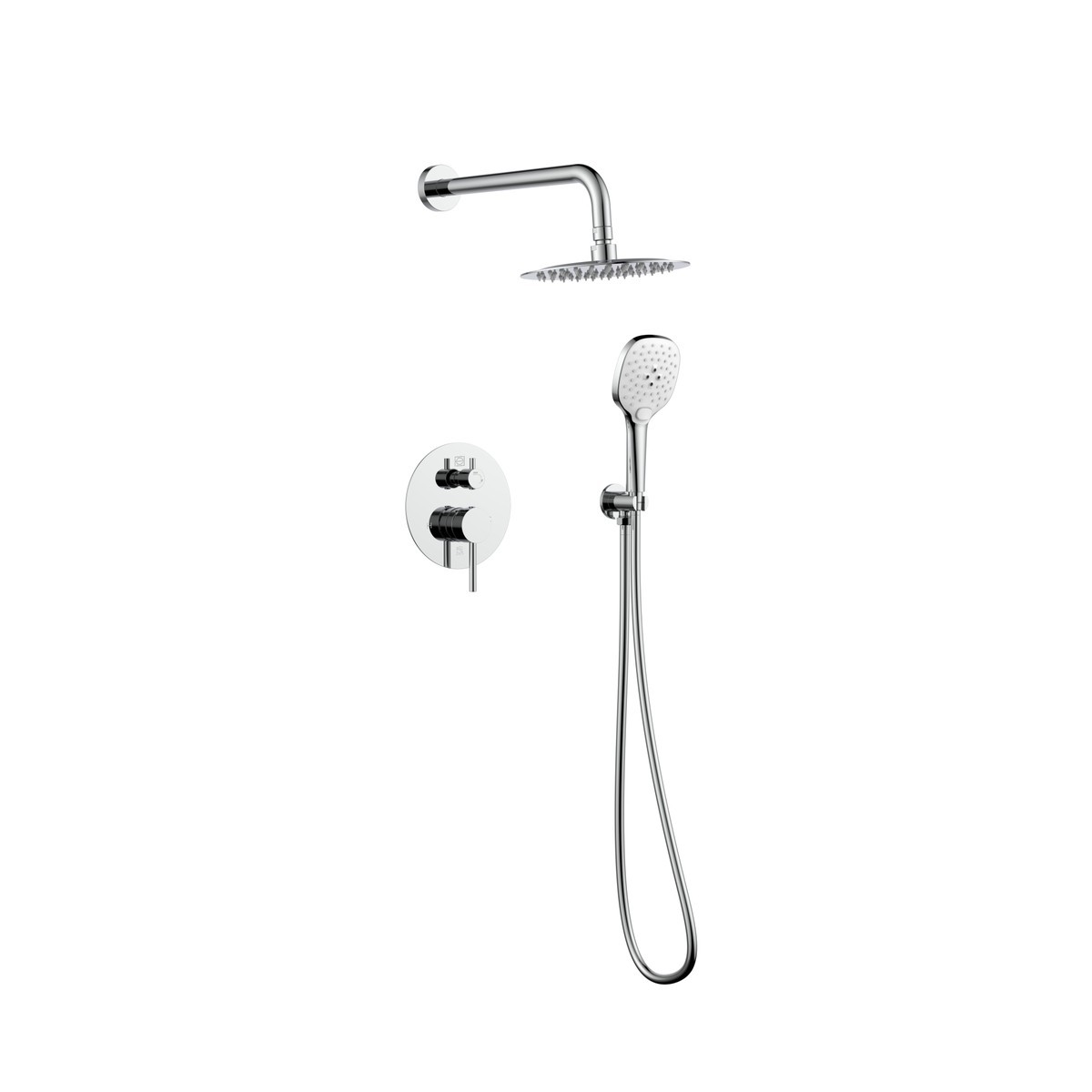 ELEGANT FURNITURE LIGHTING FAS-9001 GEORGE 8 INCH COMPLETE SHOWER SYSTEM WITH ROUGH-IN VALVE