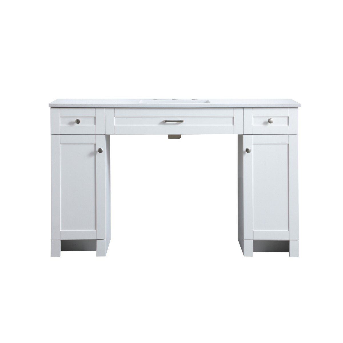 ELEGANT FURNITURE LIGHTING VF14954 COOPER 54 INCH FREE-STANDING SINGLE SINK BATHROOM VANITY WITH ENGINEERED MARBLE COUNTERTOP