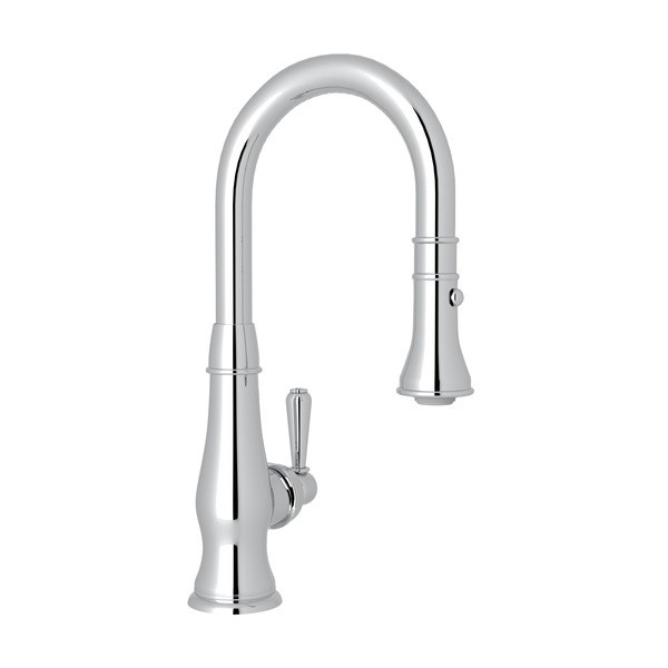 ROHL A3420SLM-2 PATRIZIA 15 INCH SINGLE HOLE PULLDOWN BAR AND FOOD PREP FAUCET WITH METAL LEVER HANDLE