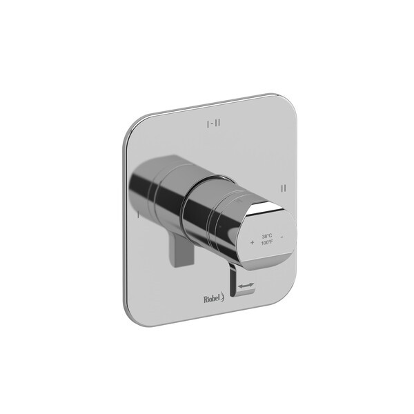 RIOBEL TSA23 SALOME 5 1/2 INCH THERMOSTATIC AND PRESSURE BALANCE TRIM WITH UP TO THREE FUNCTIONS