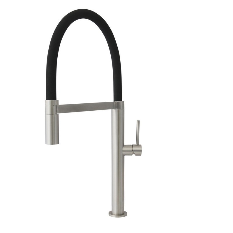 STYLISH K-140S 20 3/4 INCH MODERN SINGLE HANDLE PULL-OUT DUAL MODE KITCHEN FAUCET