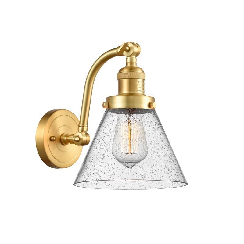 Innovations Lighting 515-1W-SG-G44-LED Franklin Restoration Led Wall Sconce Wall Light Gold, Champ, Gld Leaf