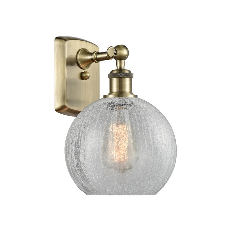 INNOVATIONS LIGHTING 516-1W-AB-G125-8 ATHENS BALLSTON 8 INCH 1 LIGHT WALL MOUNT WALL SCONCE