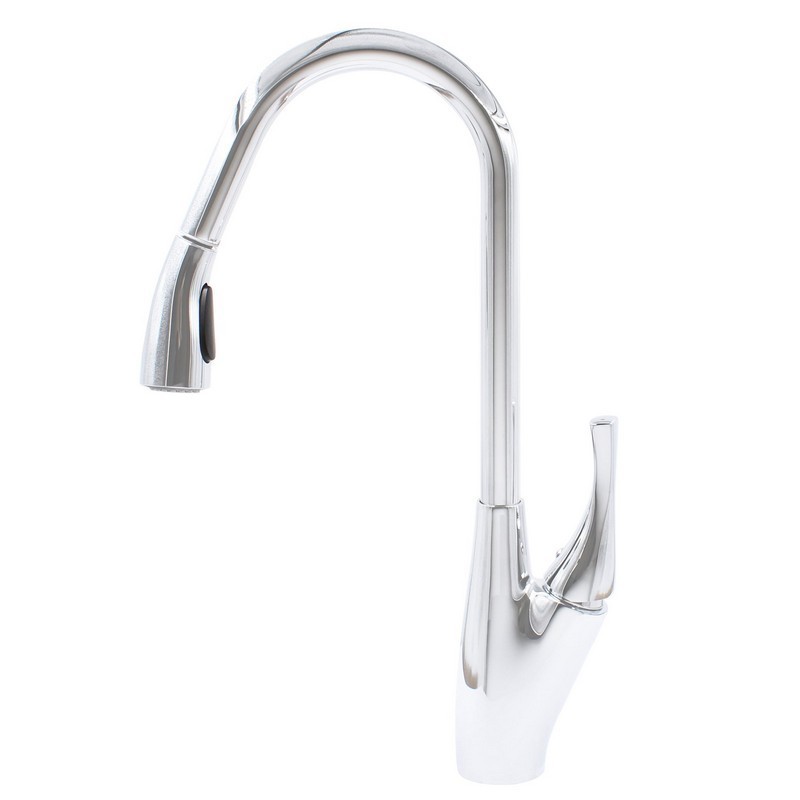 NOVATTO NKF-H21 19 INCH DUAL ACTION SINGLE LEVER PULL-DOWN KITCHEN FAUCET