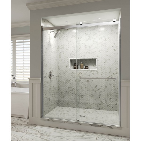 Frameless Sliding Shower Door Basco, How To Keep Glass Shower Doors From Sliding Open