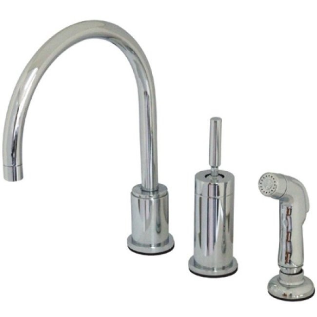 KINGSTON BRASS KS8001DLSP CONCORD WIDESPREAD KITCHEN FAUCET WITH SPRAYER