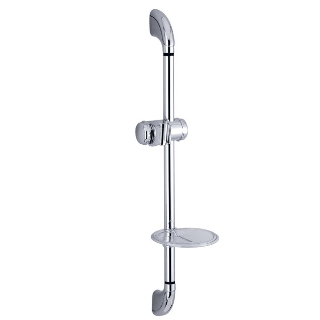 KINGSTON BRASS KX2521SG VILBOSCH 24 INCH GLIDE BAR WITH ACRYLIC SOAP DISH AND HAND SHOWER HOLDER