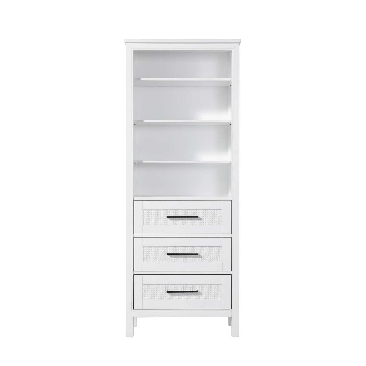 Elegant Furniture And Lighting SC295B28 Alina 28 Inch Open Shelving Bathroom Storage Cabinet