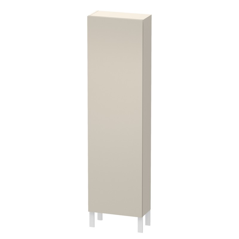 DURAVIT LC1171R9191 L-CUBE 19-5/8 X 9-1/2 INCH TALL CABINET WITH ONE DOOR AND FOUR GLASS SHELVES
