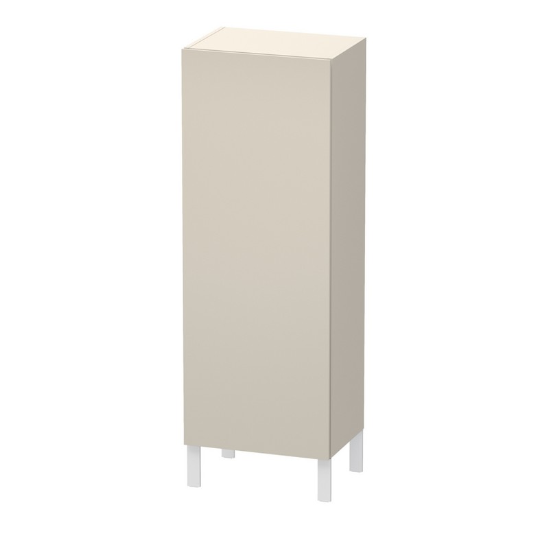 DURAVIT LC1179R9191 L-CUBE 19-5/8 X 14-1/3 INCH SEMI-TALL CABINET WITH ONE DOOR AND THREE GLASS SHELVES