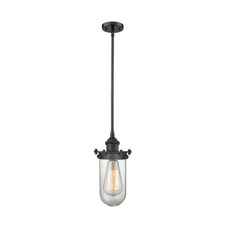 INNOVATIONS LIGHTING 516-1S-OB-232-CL-LED KINGSBURY AUSTERE 6 INCH 1 LIGHT CEILING MOUNT MINI PENDANT