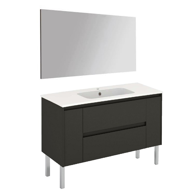 WS BATH COLLECTIONS AMBRA 120F PACK 1 47 1/2 INCH FREE STANDING BATHROOM VANITY WITH MIRROR