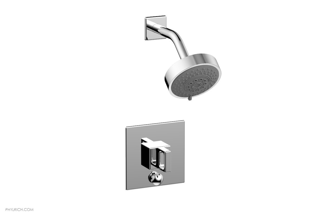PHYLRICH 4-144 MIX WALL MOUNT PRESSURE BALANCE SHOWER AND DIVERTER SET WITH RING HANDLE