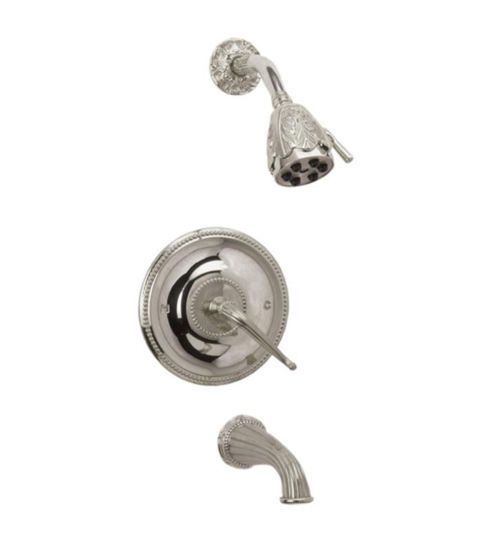 PHYLRICH PB2137/026 RIBBON & REED WALL MOUNT PRESSURE BALANCE TUB AND SHOWER SET WITH LEVER HANDLE