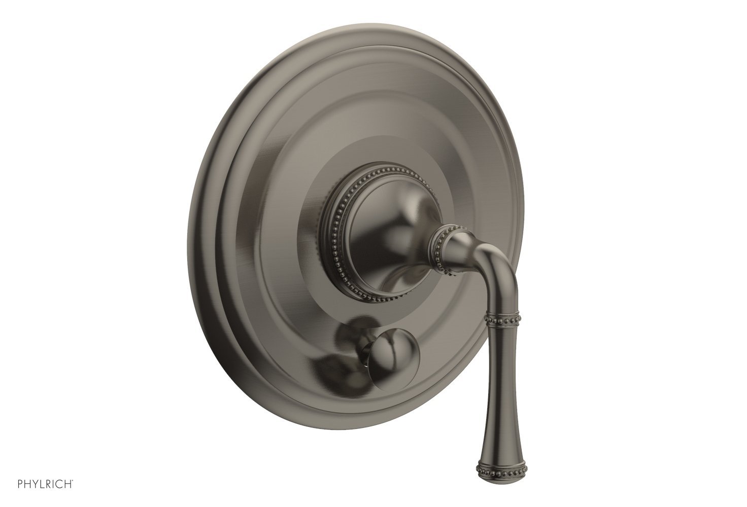 PHYLRICH 4-129/15A BEADED WALL MOUNT PRESSURE BALANCE SHOWER PLATE WITH DIVERTER AND LEVER HANDLE