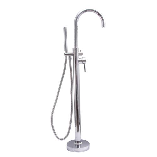 BARCLAY 7902 BIANCA 45 1/2 INCH SINGLE HOLE FREESTANDING TUB FILLER WITH HAND SHOWER