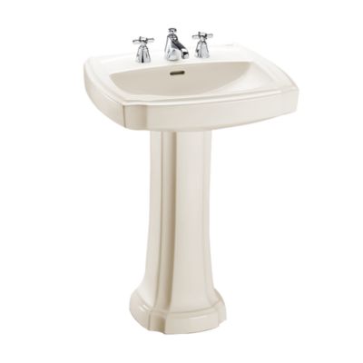 TOTO LPT972#12 GUINEVERE 24-3/8 X 19-7/8 INCH PEDESTAL LAVATORY WITH SINGLE HOLE