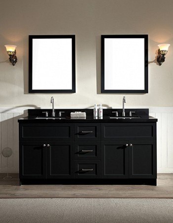 Ariel F073d Ab Gry Hamlet 73 Inch Double Sink Vanity Set With
