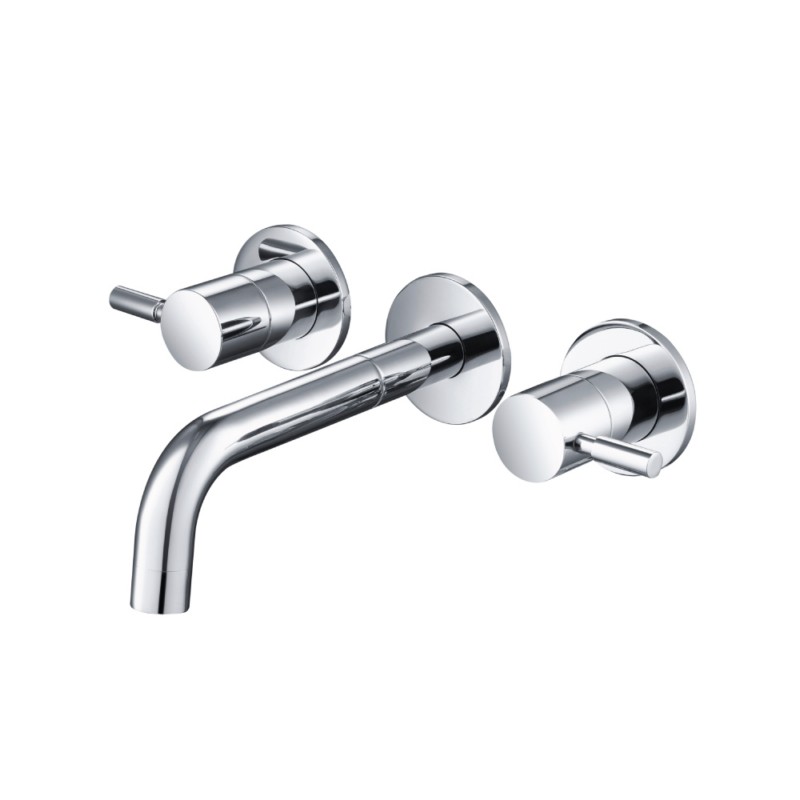 ISENBERG 100.1950CP SERIE 100 TWO HANDLE WALL MOUNTED BATHROOM FAUCET