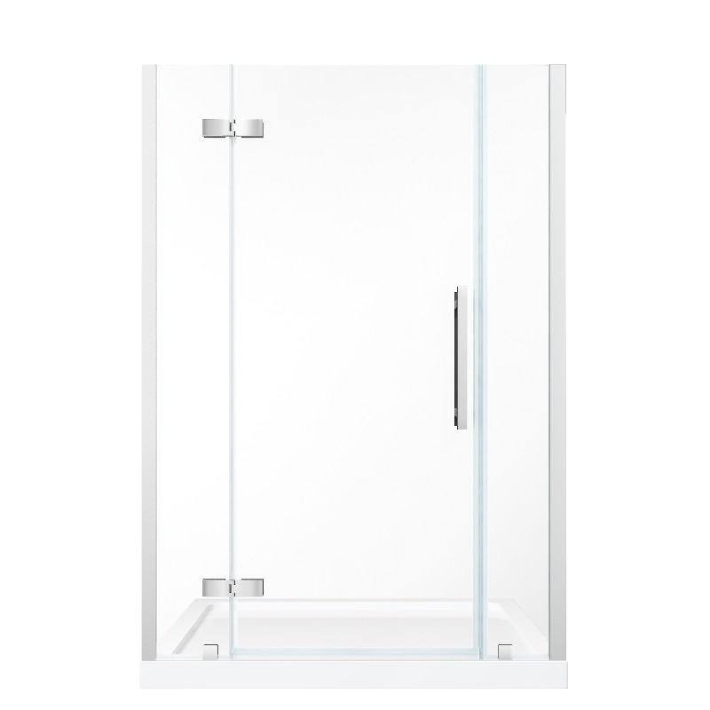 OVE DECORS TA1430180 ENDLESS TAMPA 54 INCH ALCOVE FRAMELESS HINGE SHOWER DOOR WITH BASE