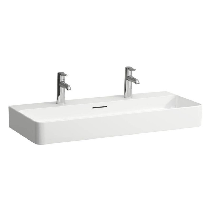 LAUFEN H810287000104U VAL 37 3/8 INCH WALL MOUNT RECTANGLE WASHBASIN WITH OVERFLOW