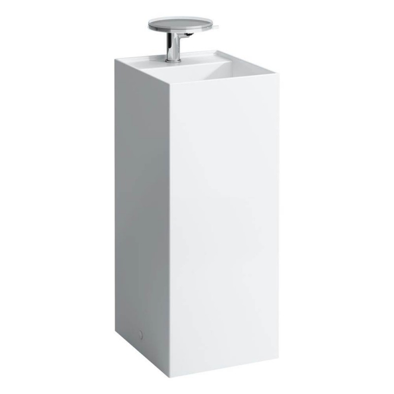LAUFEN H811331000111U KARTELL 14 3/4 INCH FREESTANDING RECTANGLE WASHBASIN WITH CONCEALED OUTLET
